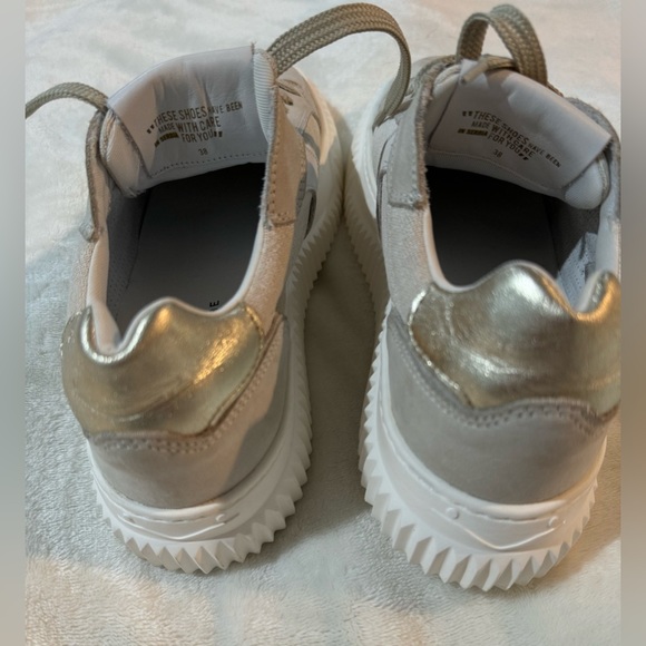 Voile Blanche Lipari Sneakers in Cream Beige Size 38 US Size 8 - Picture 8 of 12